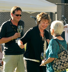 Marty and Megan Clubb greeting guests