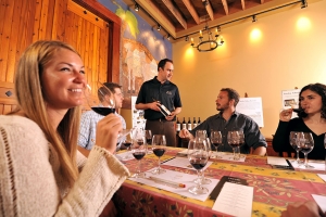 Reserve Tasting in the cellar of our Frenchtown Schoolhouse
