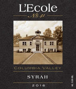2016 Columbia Valley Syrah Front label